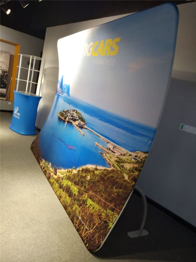 Smart Expo 13ft Custom Printed Tension Fabric Frame U Backdrop Banner Stand with Aluminum Tubes Structure Custom Printing Graphic