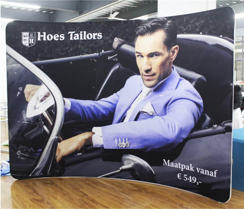 Smart Expo 13ft Tension Fabric Aluminum Stand Up Trade Show Custom Printed Banner Backdrop Wall