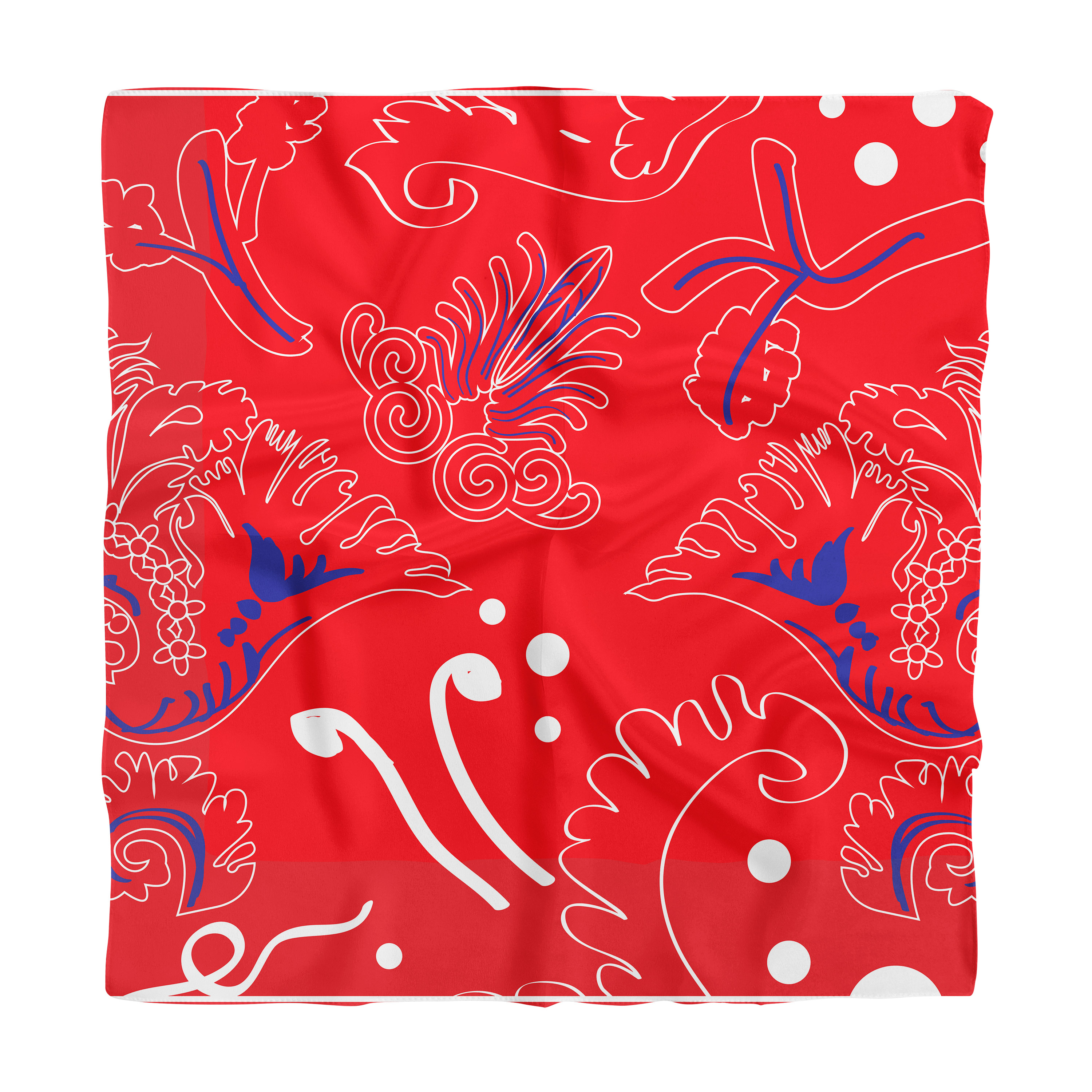 Silk scarves can be customized.