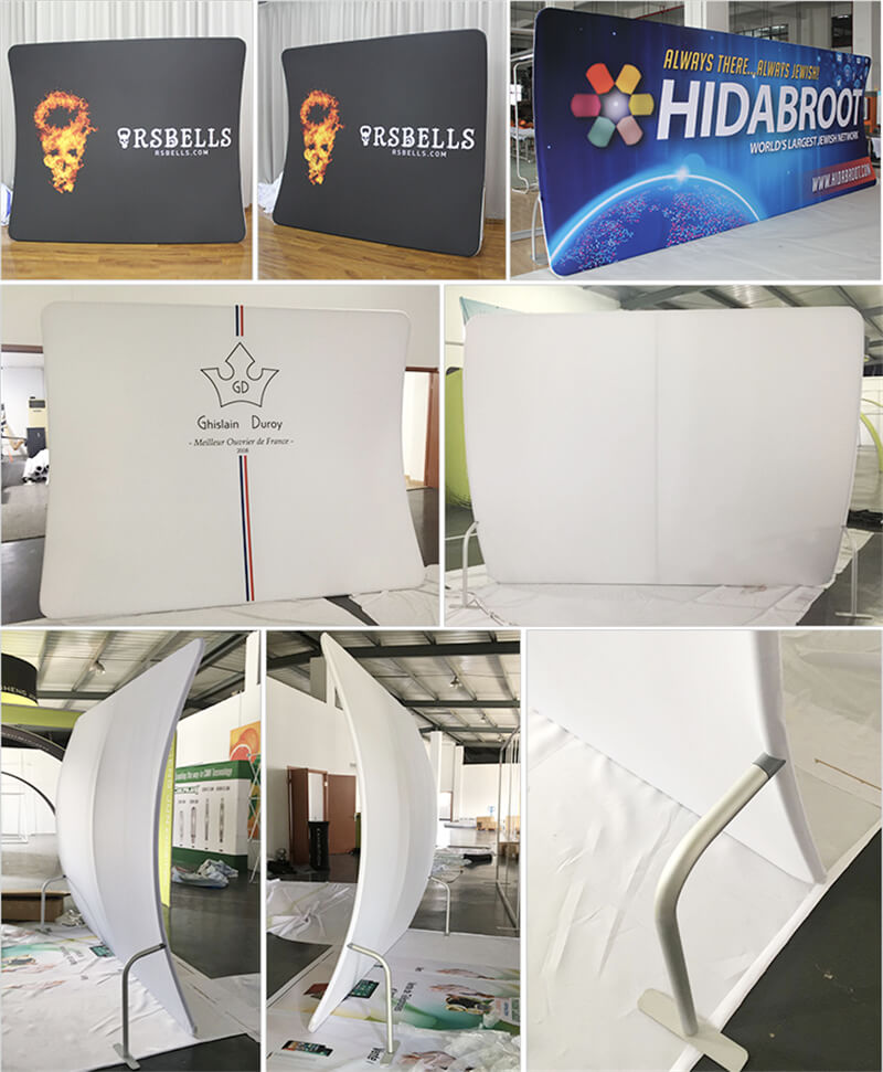 Smart Expo 13ft New Product Expo U Shape Booth Display Fabric Exhibition Backdrop Display with Aluminum Tubes Structure Custom Printing