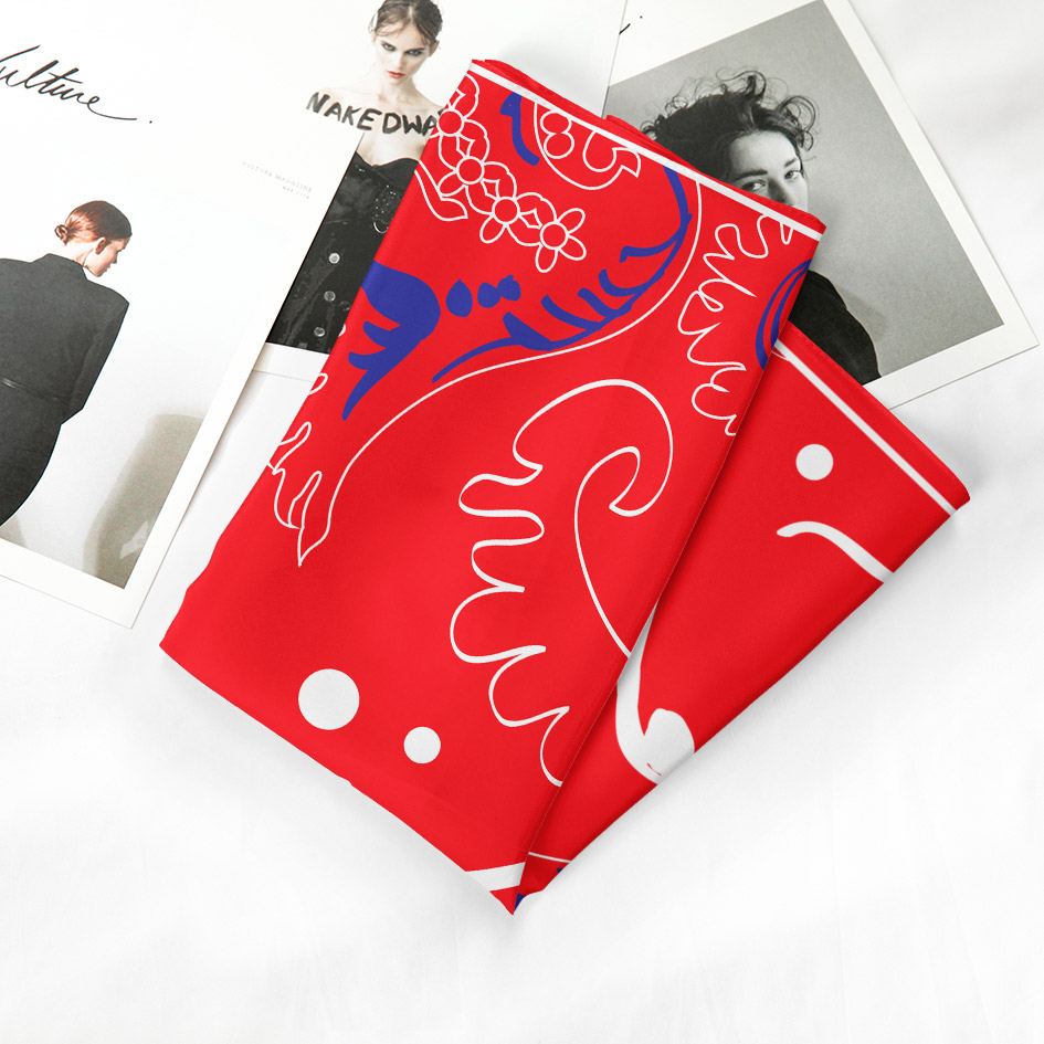 Silk scarves can be customized.
