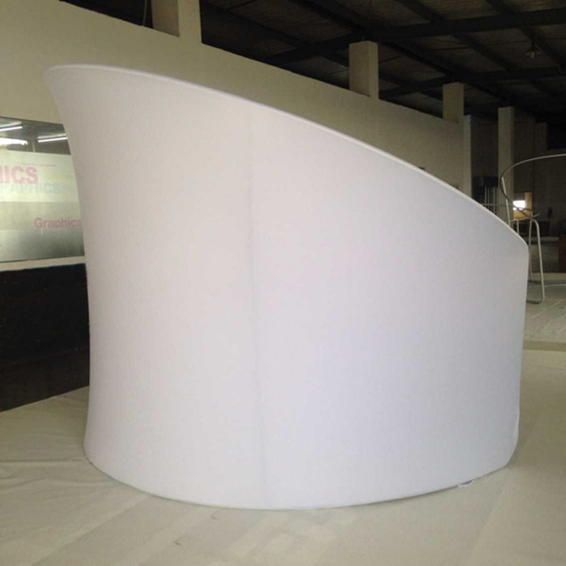 Smart Expo Trade Show Semi-Circle Booth Portable Advertising Tension Fabric Display Stand with Aluminum Tubes Structure Custom Printing