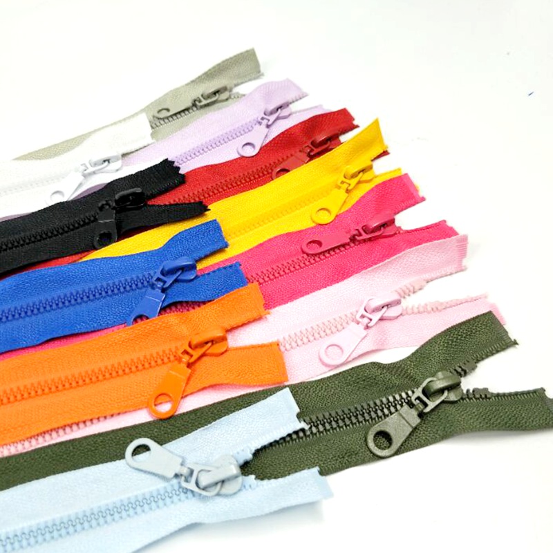 12pcs 50CM 5# High Quality Colorful Open-End Resin Zippers Tailor Garment Bags Home Textile Sewing Crafts A068