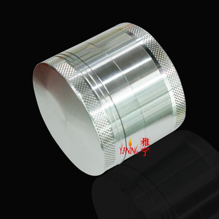 2.15&quot; Dia 55mm 4 parts tobacco grinder metal silver color fast smooking tools CNC teeth filter Smoking Accessories A005