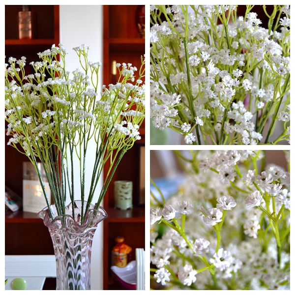 Baby Breath Artificial Flowers Ivory Cream Real Touch Gypsophila