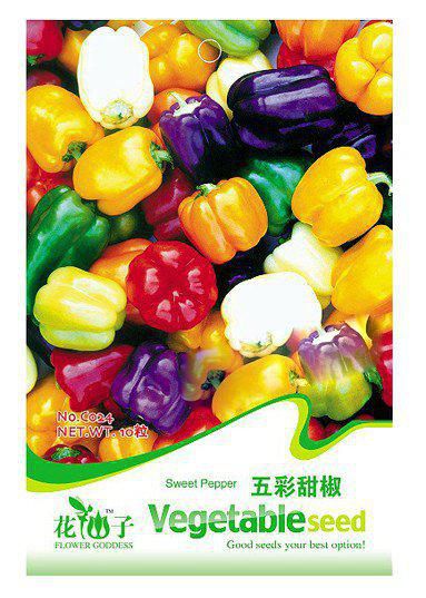 Free Shipping 100pcs Colorful Bell Pepper Seeds Home Garden Vegetable Seeds Budding Rate High Fast Grow Plants