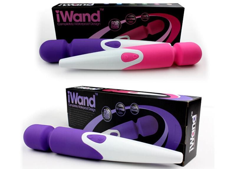 iWand Vibrating Massager Cordless 10 Speed Magic Wands Silicone Waterproof Full Body Massage US UK EU AU Plug