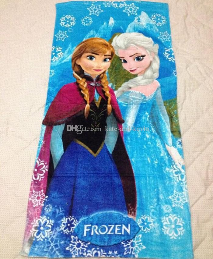 150*73cm Frozen Elsa Anna Soft towels 100% cotton Hoodies Baby Shower Towels child Hooded beach towels in opp bag