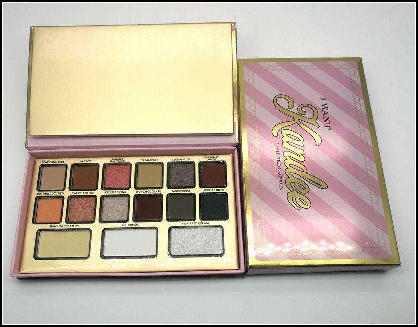 New Faced I Want Kandee Candy-Scented eyeshadow palette 15 Colors makeup palettes DHL free shipping+GIFT