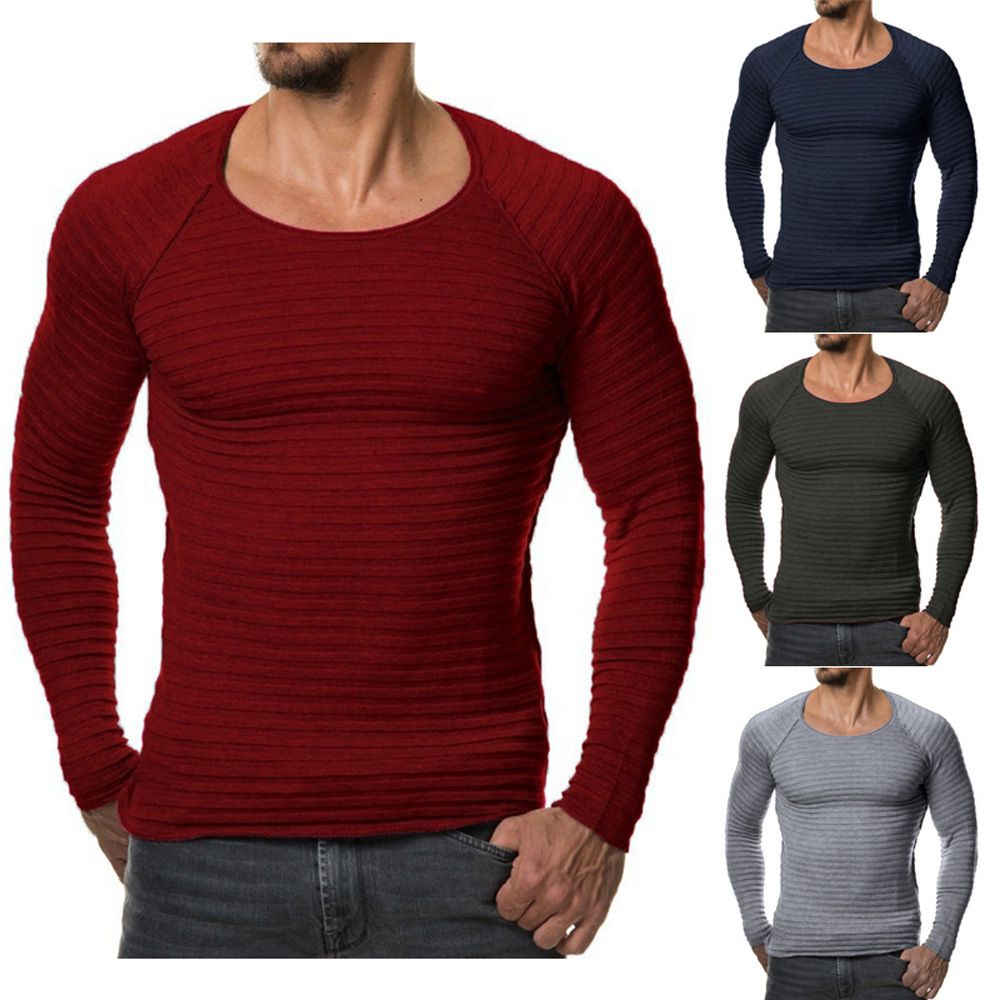 Top fashion 2017 autumn winter men sweater pullover knitted sweater casual solid color long shirt brand clothing