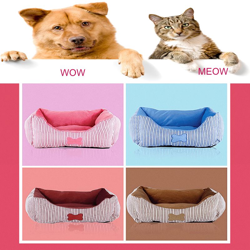 Boya Striped Dog House New Pets Beds Fashion Soft Puppy Dog House High Quality PP Cotton Pet Beds For Small Pets Products Cats