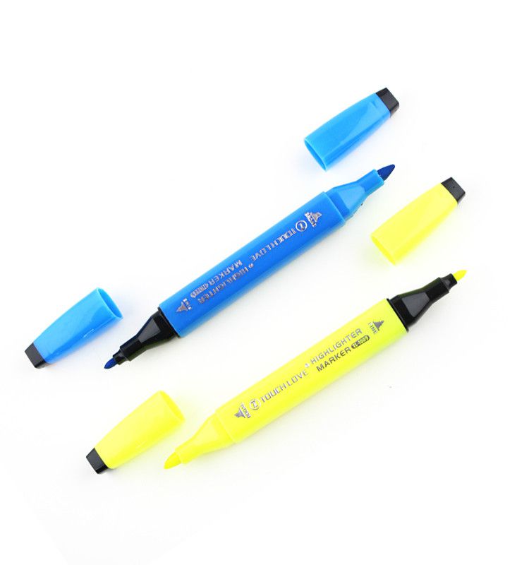 Dual tips highlighter marker, Fluorescent Pen,harmless,factory