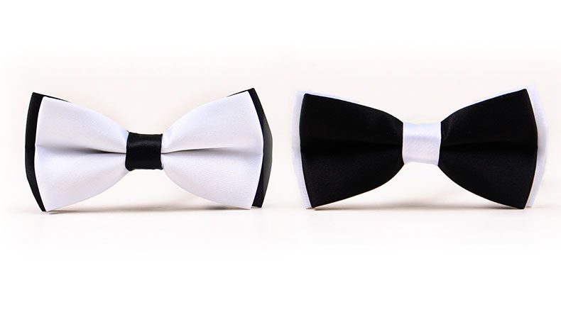 Free Shipping TIESET Men&#039;s Wedding Bow Tie Groom Groomsman Dinner-jacket Tails formal suit Bow Tie Black And White