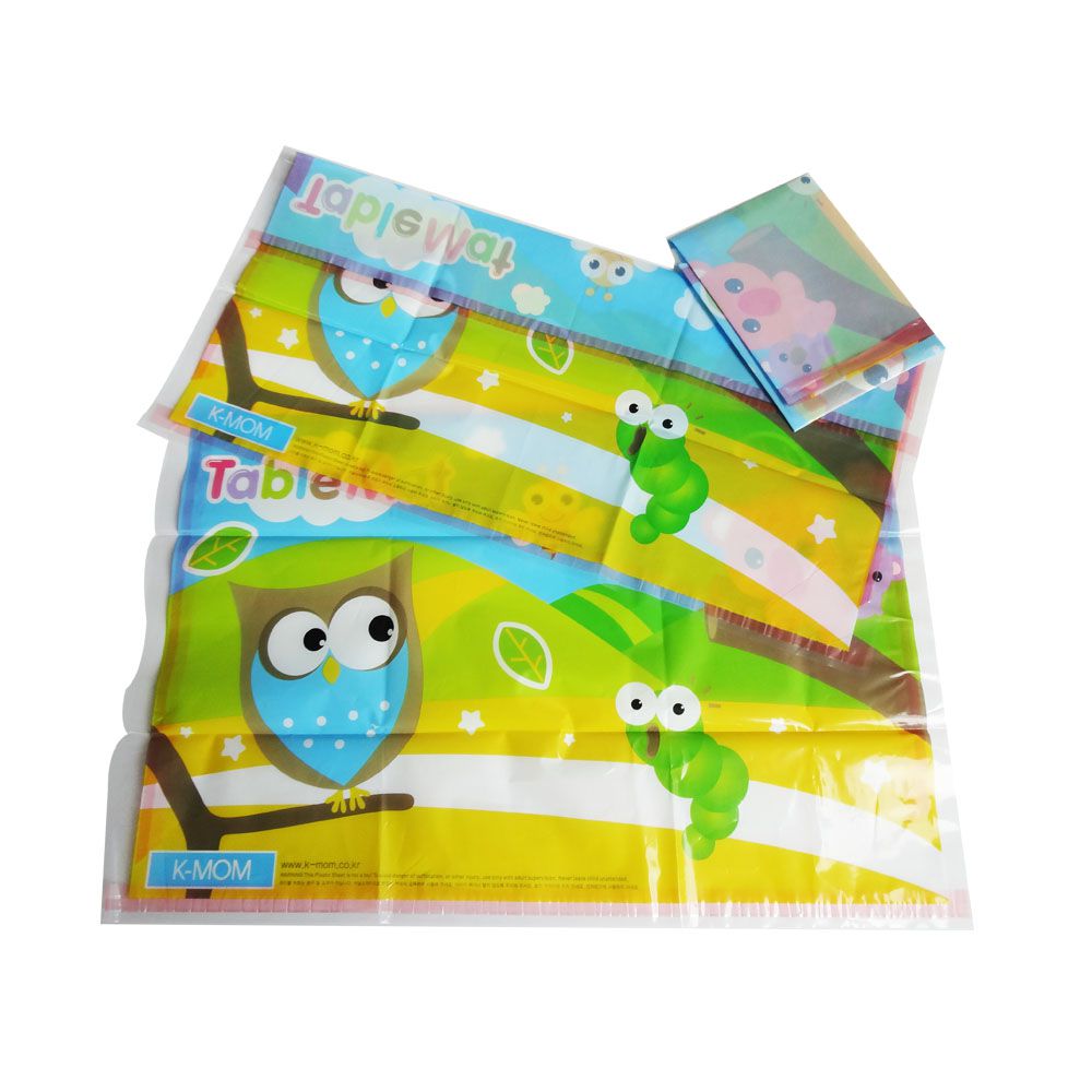 Disposable gravure printing plastic baby placemat for baby table dining