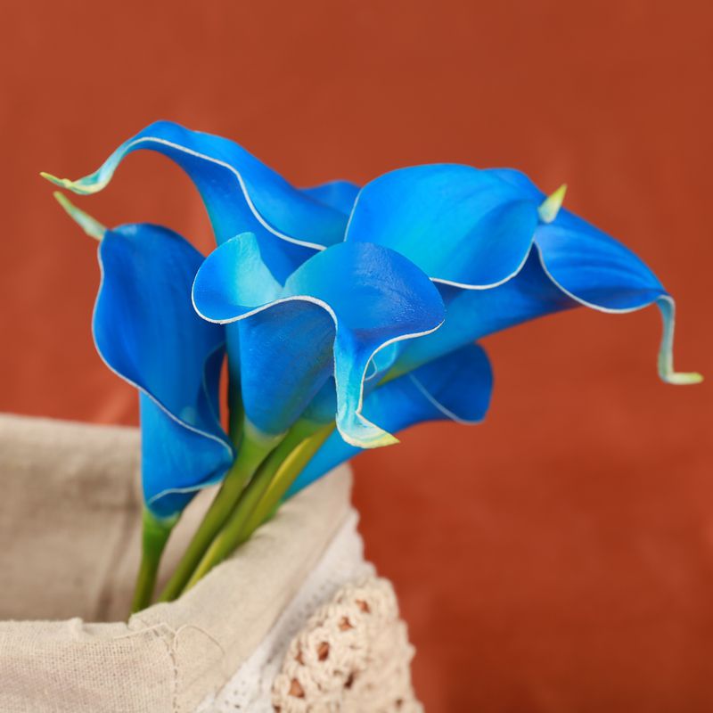 Artificial Flowers 9 pieces/lot Real Touch Calla Lily Bouquets for Bridal Wedding Bouquet Party Decoration Fake Flower
