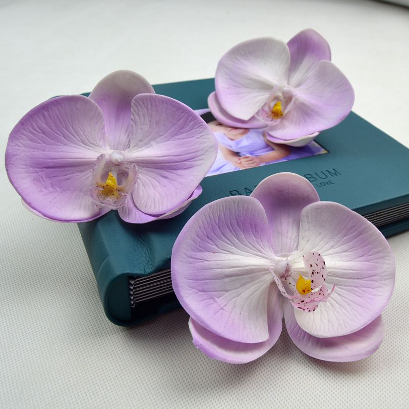 Real Touch Phalaenopsis Orchids Flower Head for DIY Prom Wedding Evening Cake Decoration