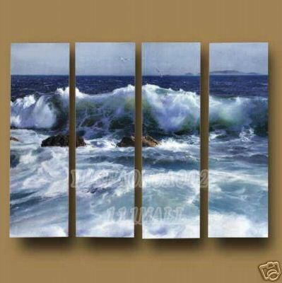 oil painting on canvas wall art present High quality Large Wall Art Modern Oil Painting Beach seascape B27