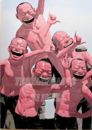 Well-known Chinese painter Modern art oil painting hip-hop Satire wholesale 024
