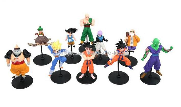 1set Anime Dragon Ball Z Gohu Master Roshi Piccolo Tenshinhan Gohan Trunks PVC Figure Toys For Kids 10pcs/set