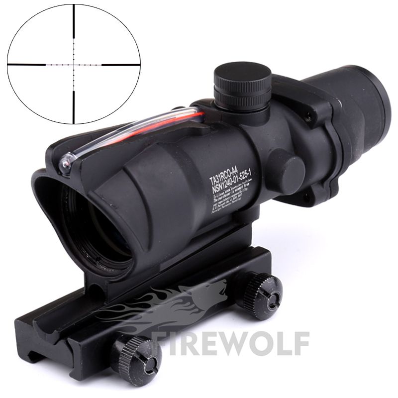 2017 New Hot sale 4x32 ACOG Style Optical Rifle Scope Magnification Scope For Hunting Free Shipping