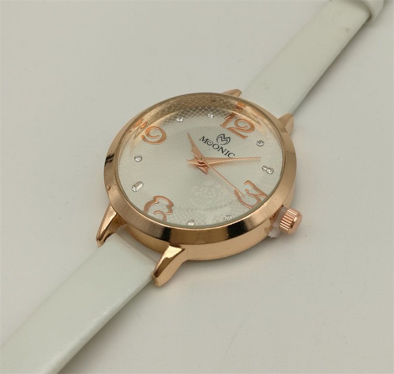 Factory Direct Quartz Watch Woman's Leather Rose Rose Diamond Watches China Guangzhou fashion brand MUONIC watch