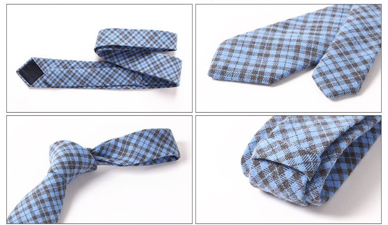 TIESET Men&#039;s Multicolor Cotton Stripes Grid Plaid Casual Necktie Fashion Classic Design High Quality Free Shipping