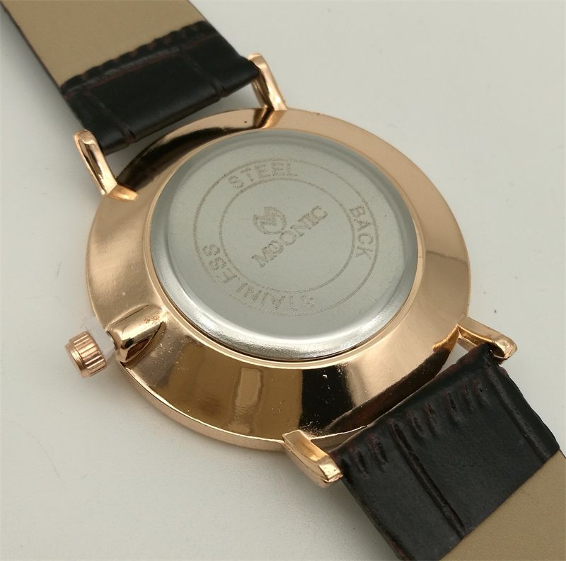 Men's Leather Quartz Watch China Guangzhou Fashion Brand MUONIC Watch Slim Single Calendar Copy Luxury Watch