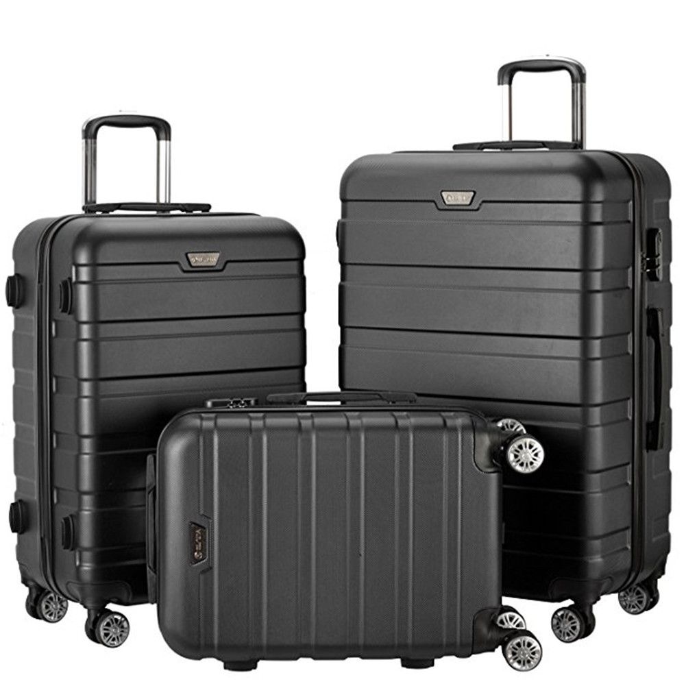Resena Lightweight ABS Travel Rolling Luggage Set Spinner Wheel Bag School HardSide Suitcase