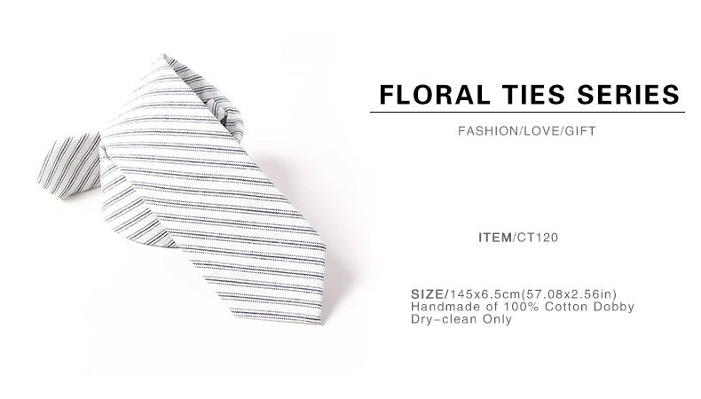 TIESET Cotton Twill Stripes Necktie Casual Style Tie Businessman Formal Necktie High Quality Black White Free Shipping