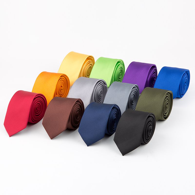 Free Shipping TIESET Multicolor Solid Skinny Necktie For Men 12 Colors In Stock Party Wedding Men&#039;s Business Casual