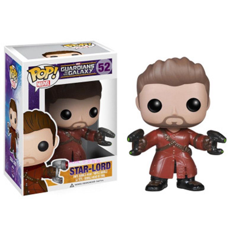 Star Lord Funko POP Movie Anime Action Figure Animation 10CM 4inch Guardians of the Galaxy 2 Jazz Rockets Yondu figure Groot box packages