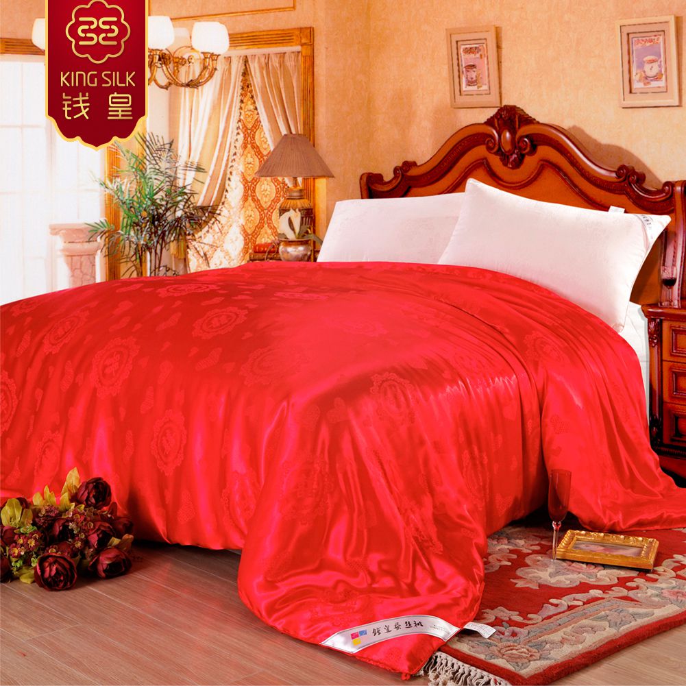 New 100 Cotton Silk Blanket Wedding Set Red Warm Winter Comforter