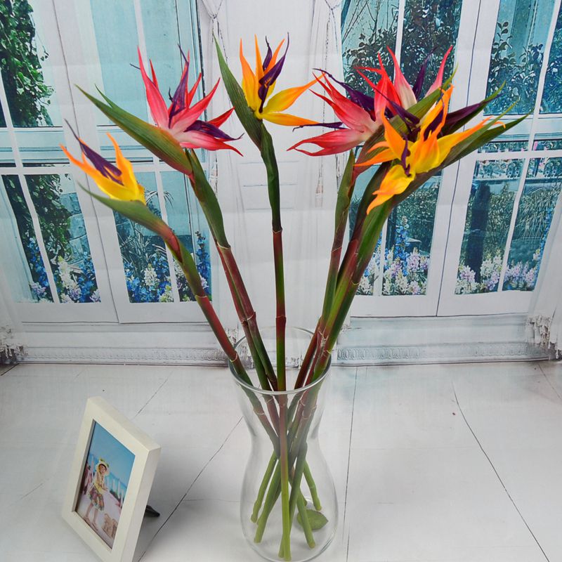 Artificial Bird of Paradise Flower for Restaurant Hotel and Home Decoration
