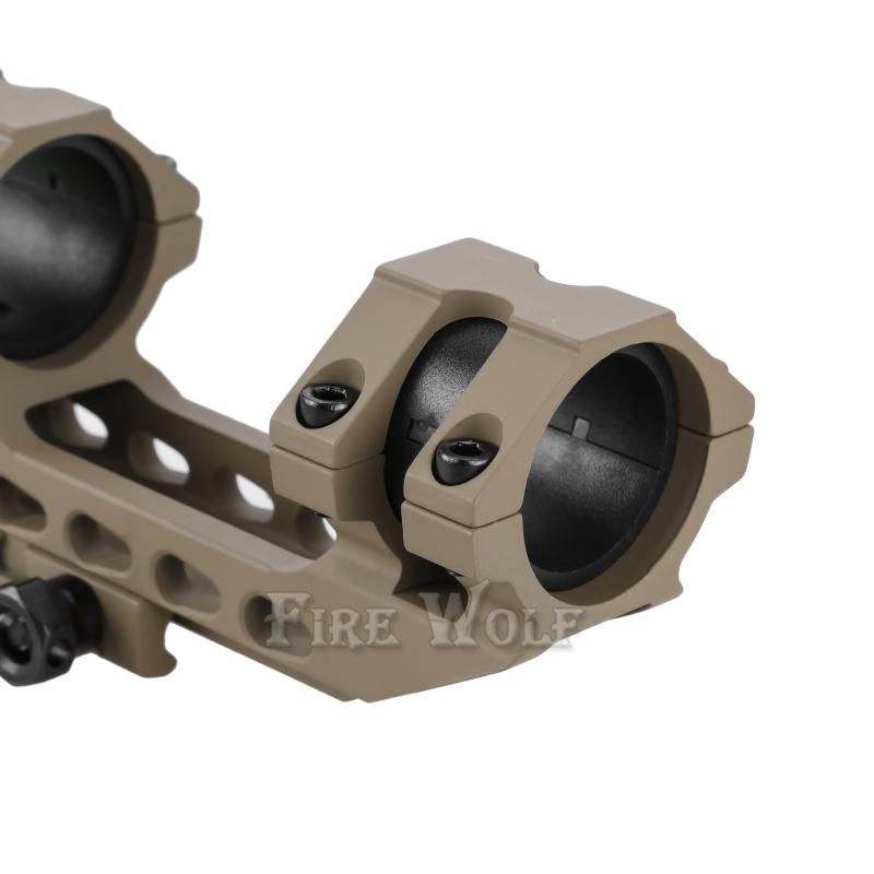 FIRE WOLF 30 /25.4 mm Offset Picatinny Weaver Hunting Rifle Scope Rings Mount Bidirectional with Bubble Level Rail Mounts
