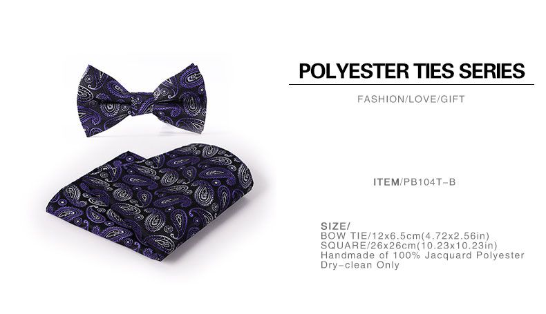 Free Shipping TIESET Retro Paisley Pattern Bow Tie Set For Gentleman Party Wedding Floral Charming High Quality