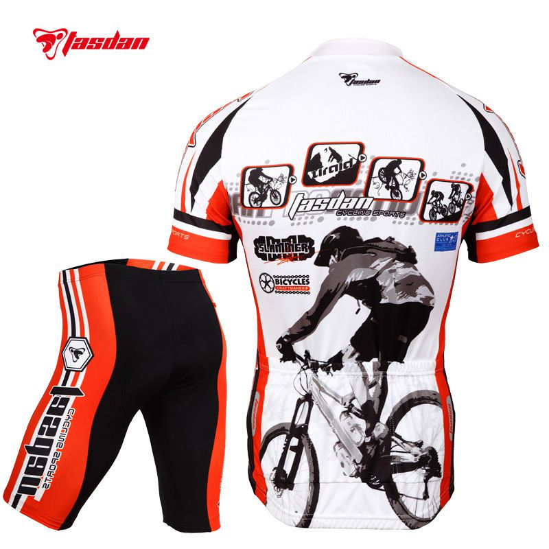 Tasdan Summer Cycling Jerseys Sets Mens Cycling Jersey and Shorts Outdoor Sports Bicycle Clothing Suit for Mens