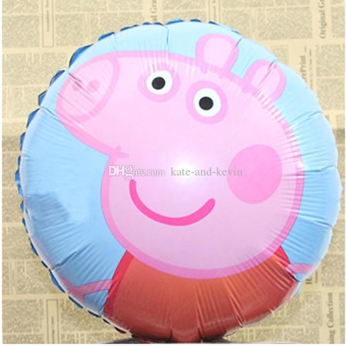 10pcs/lot Cartoon Pig foil balloon Birthday party decoration cartoon balloons