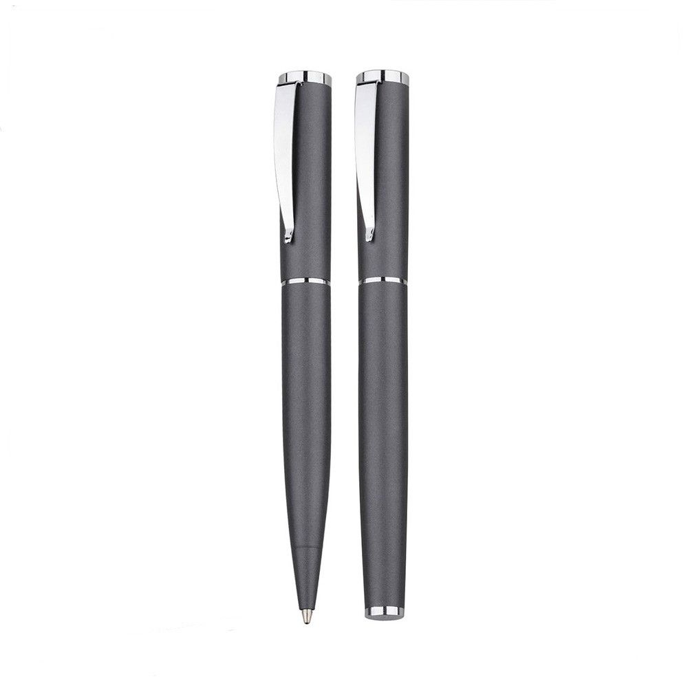 Lacquer finish aluminum barrel Promotional Ball pen &Roller pen Set