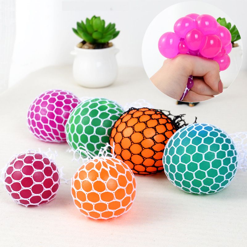 Squeeze Toys Anti-Stress Mesh Face Reliever Grape Ball Autism Moods Pressure Relief Healthy Toy Funny Gadget Vent Decompression toys Gifts