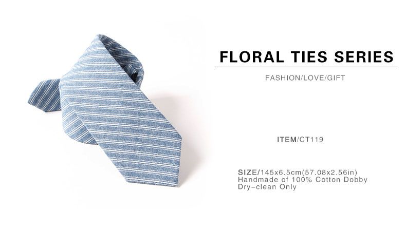TIESET Cotton Twill Stripes Necktie Casual Style Tie Businessman Formal Necktie High Quality Black White Free Shipping