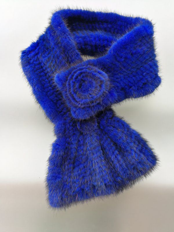 handmade mink knit sarf