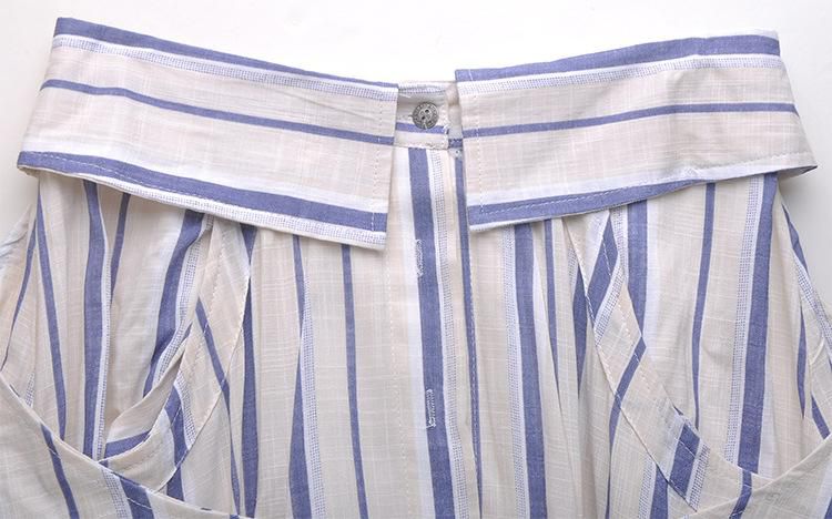 Women New Arrival Boho Halter Brace Ruffles Chiffon Tops + Stripes Maxi Pockets Skirts 2 pcs Sets Summer Fashion Casual Clothing