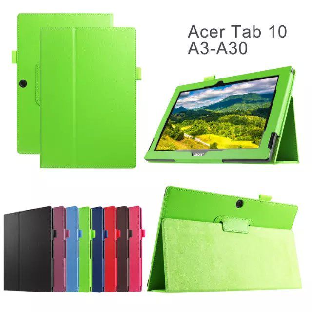 leechee Folding Folio Leather stand case Cover For Acer Iconia Tab 10 A3-A30 A3 A30 30/lot