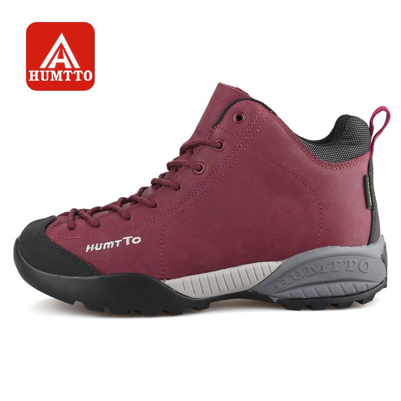 HUMTTO Hiking Shoes Women Winter Outdoor Walking Sneakers Leather Sports Shoes Climbing Boots Waterproof Non-slip Warm With Velvet