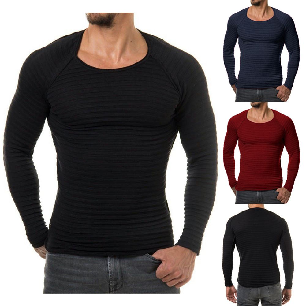 Top fashion 2017 autumn winter men sweater pullover knitted sweater casual solid color long shirt brand clothing