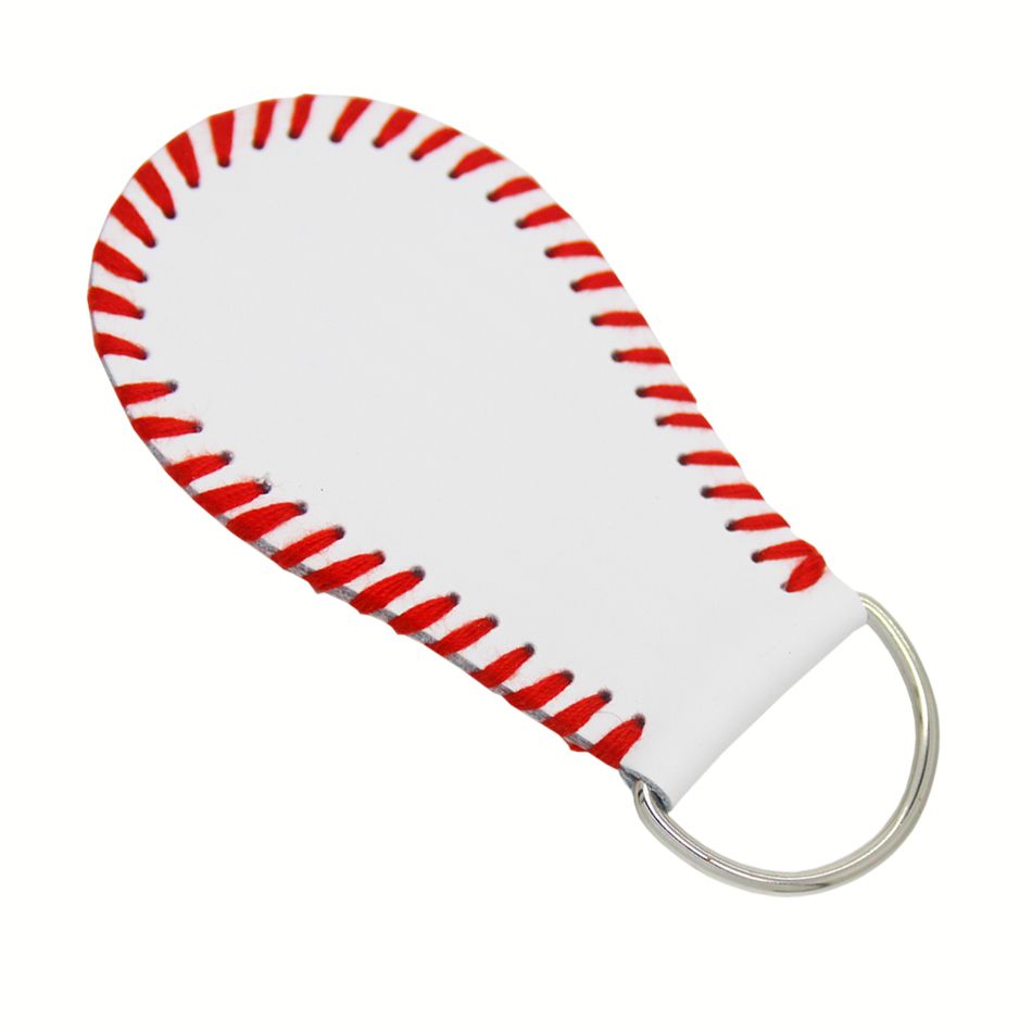 usa softball sunny Embroidered yellow really leather grils gifts with white real leather Baseball sports season jewelry keychain