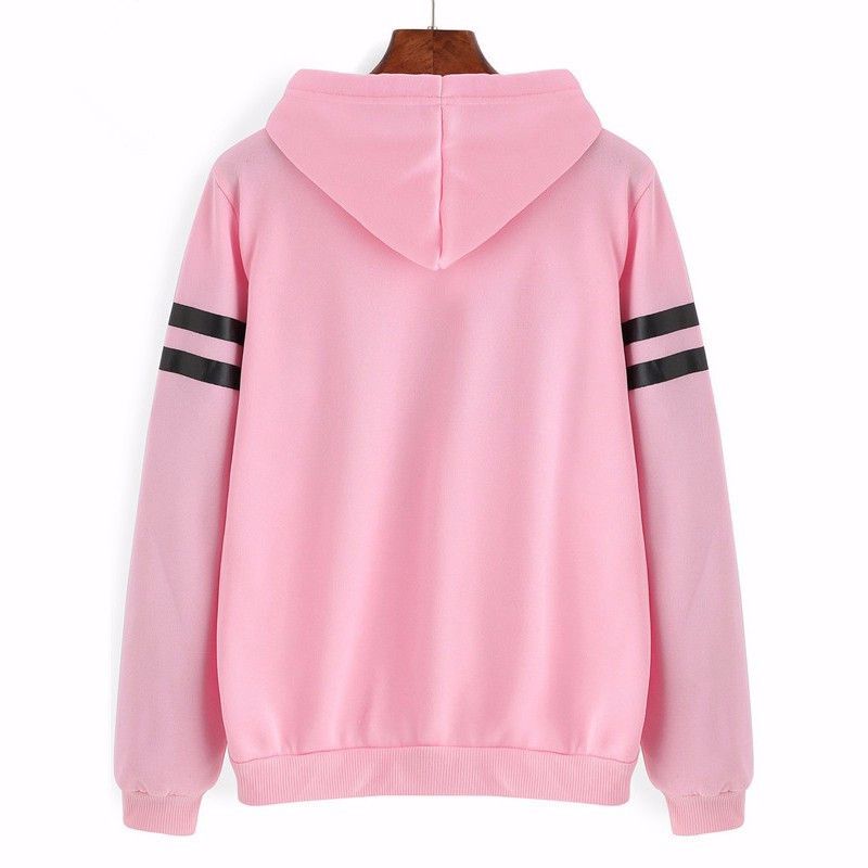 Printed Pullover Women Hoodies Spring Autumn Sportswear Love Pink Letter Print Cotton Sport Suit Causal Terry Sweatshirts Harajuku Tracksuit