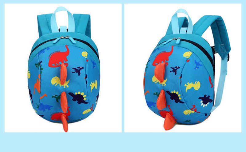 Dinosaur School Bags 26CM 10.3inch Cartoon Animals pig Panda Monkey Backpacks Plush Shoulder Bag Schoolbag Toddler Monster Unicorns Green