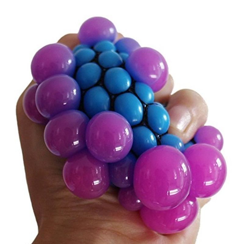Squeeze Toys Anti-Stress Mesh Face Reliever Grape Ball Autism Moods Pressure Relief Healthy Toy Funny Gadget Vent Decompression toys Gifts