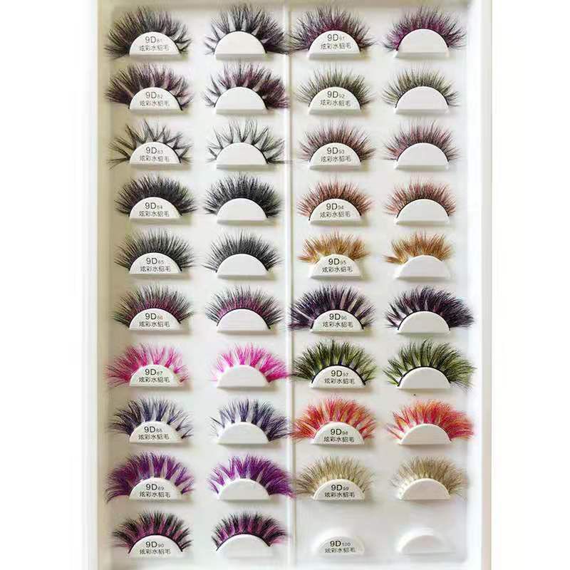 Color 3d 5d mink lashes high quality 3d Mink eye Lashes Gift eyelashes packaging Merchant OEM Optional style